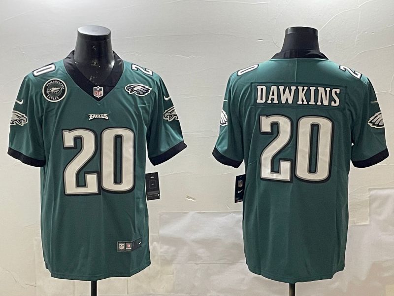 Men Philadelphia Eagles #20 Dawkins Green Second generations 2025 Nike Vapor Limited NFL Jersey style 1->philadelphia eagles->NFL Jersey